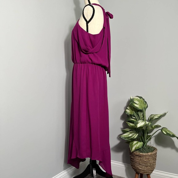 Rachel Roy Women's Cold-Shoulder Midi Dress NWT fuschia sz 14 - Picture 3 of 11